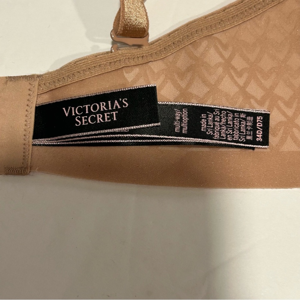 Victoria's Secret Multi-Way Underwire Push Up Strapless Bra 34D Beige - Picture 6 of 11
